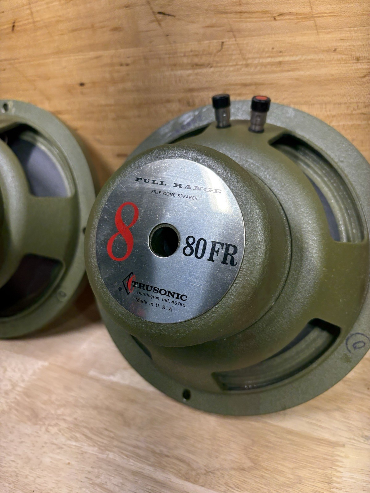 PAIR OF STEPHENS TRUSONIC 80FR 8″ FULL RANGE DRIVER- 6 Ohms- Great Condition