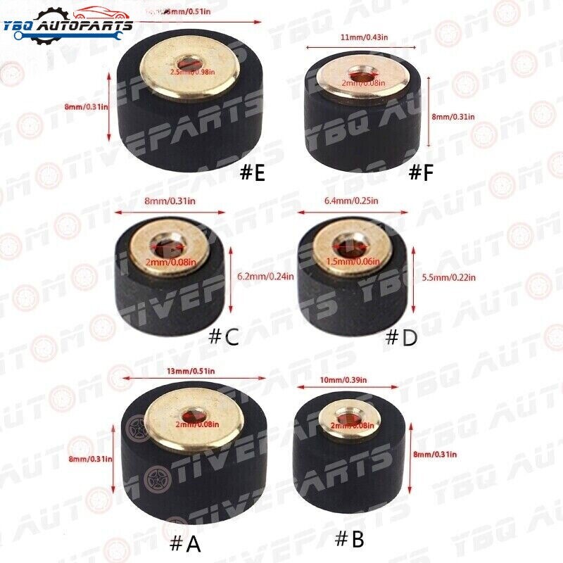 4pcs/set Copper Pinch Roller Tape Recorder Cassette for Sharp SONY Technics