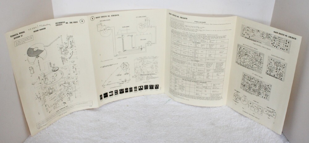 Sears Silvertone Model 6055 6056 Stereo Console Owners Manual + Schematic