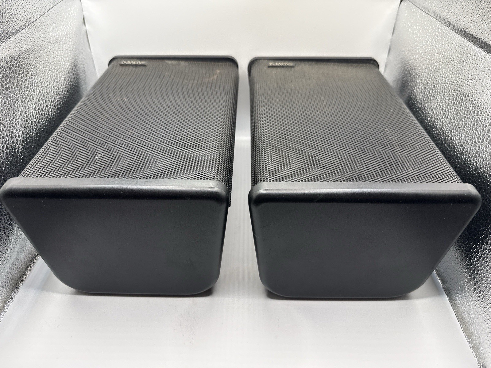 Advent Indoor Outdoor Mini Advent Speakers Pair Black Tested Working Vintage