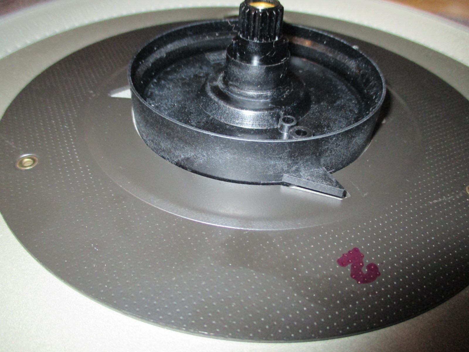 Dual 1258 Turntable – platter, mat, lock washer and spindle