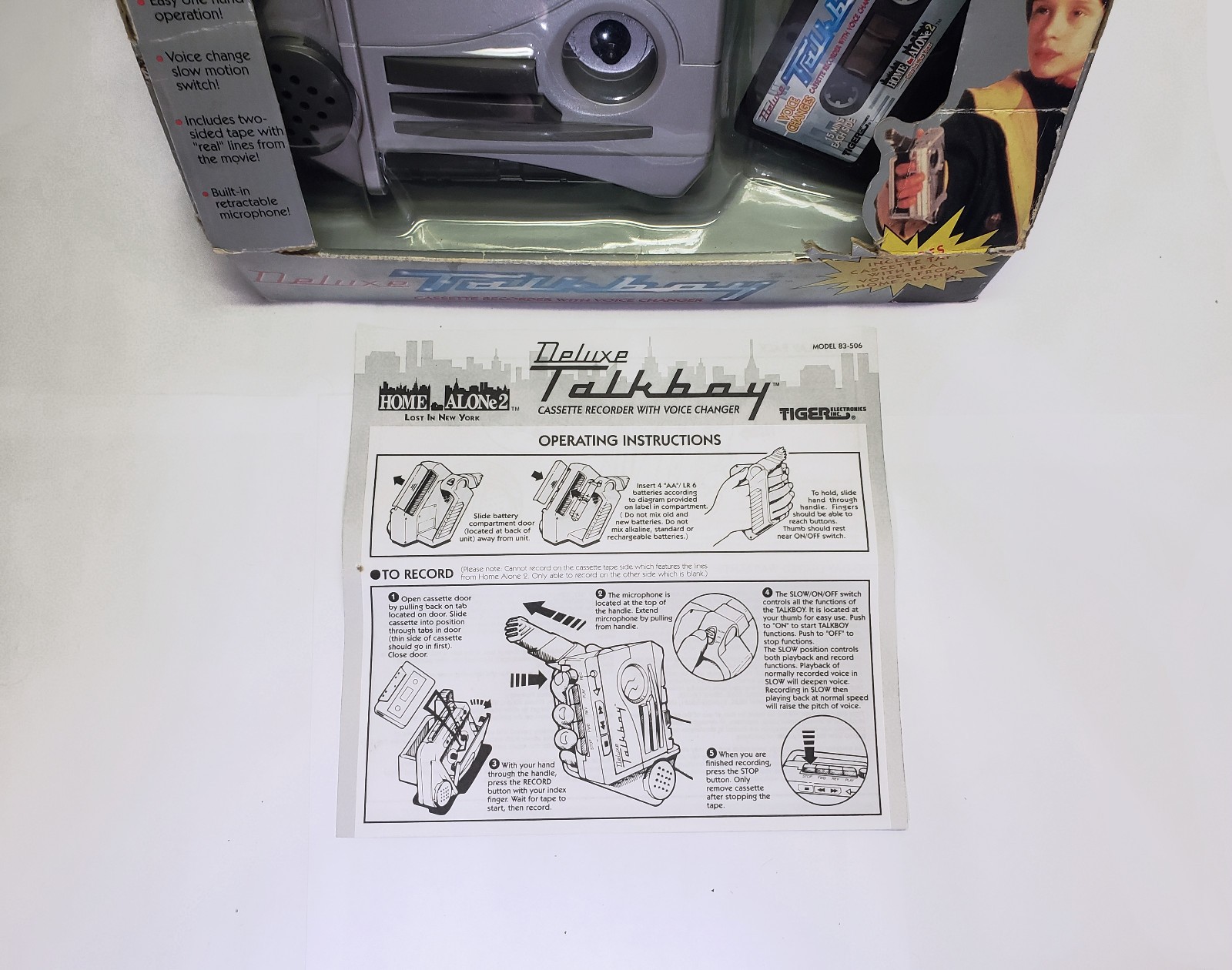 Excellent Home Alone Talkboy Cassette Tape Recorder -New Belts- Reconditioned