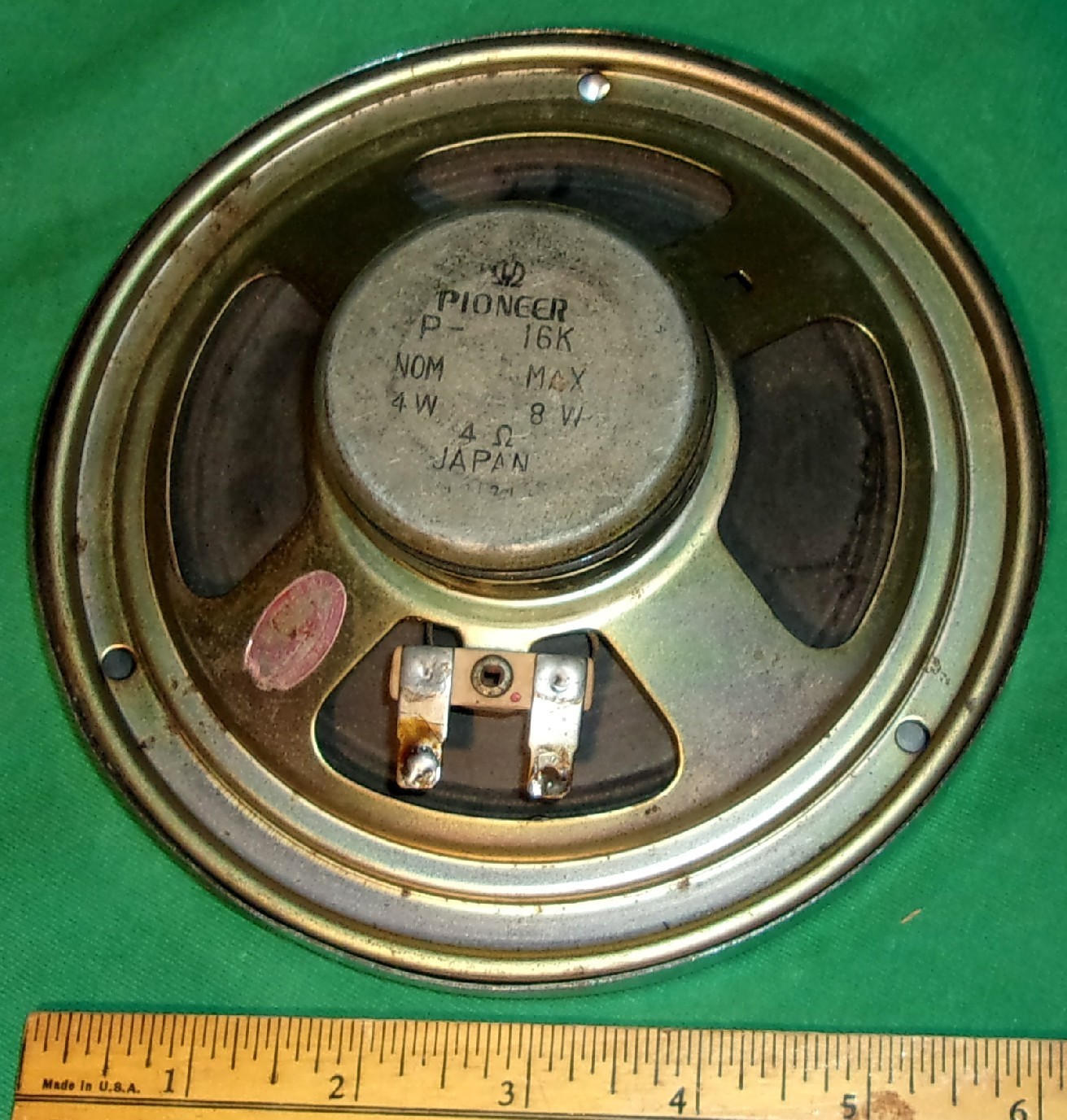 CRAIG PIONEER Speaker and Metal Grille Japan P-16K Clean! Working! 4-Ohm