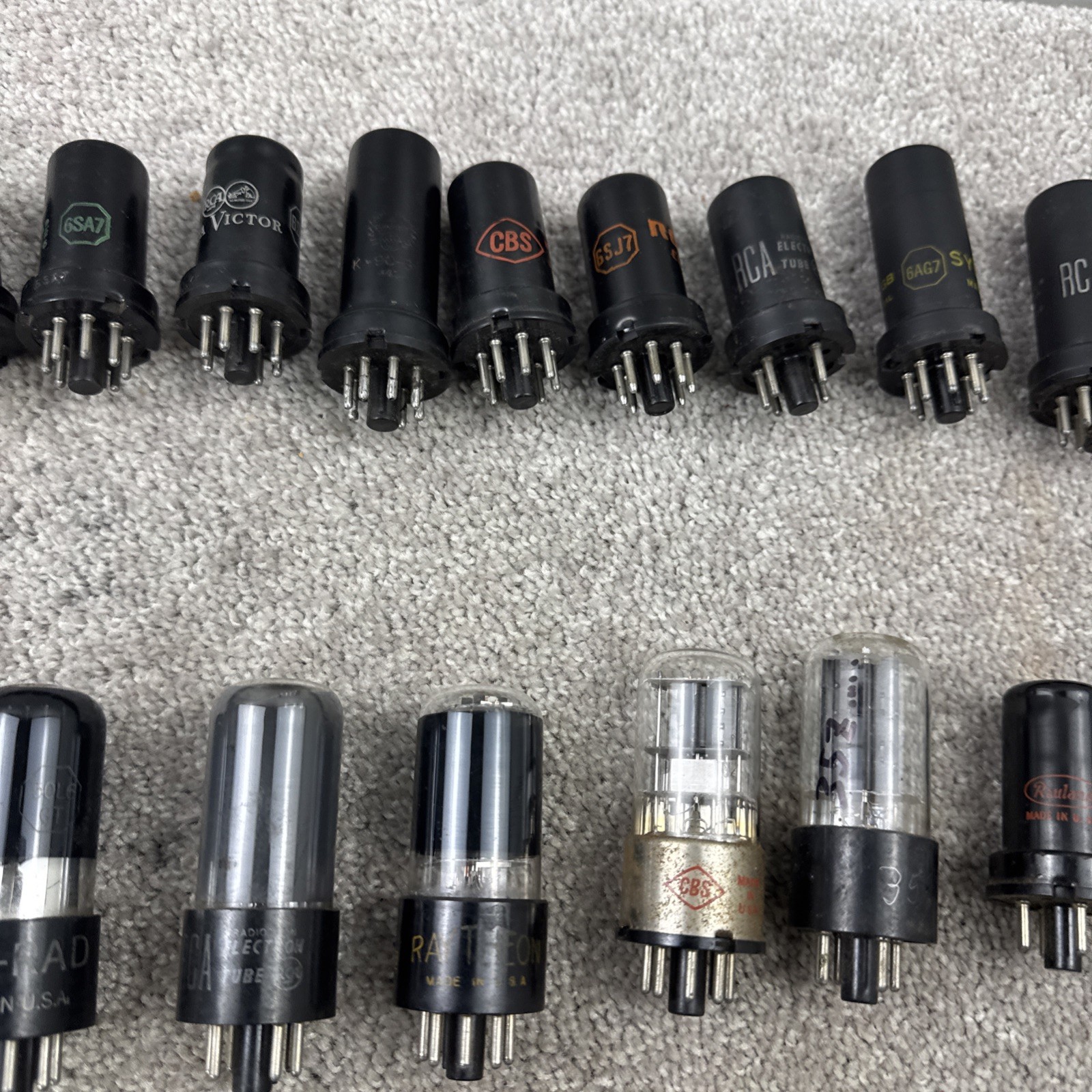 Lot Of 51 Vacuum & Electron Tubes RCA Raytheon Hytron Philco Tung Sol Sylvania
