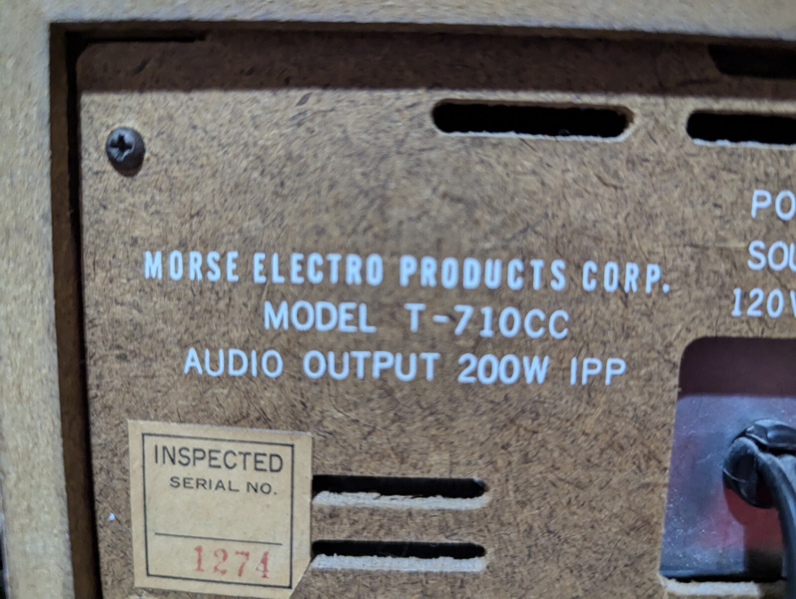 Electrophonic Receiver AM/FM8-Track Stereo/Dual Music System T-710CC Phono input