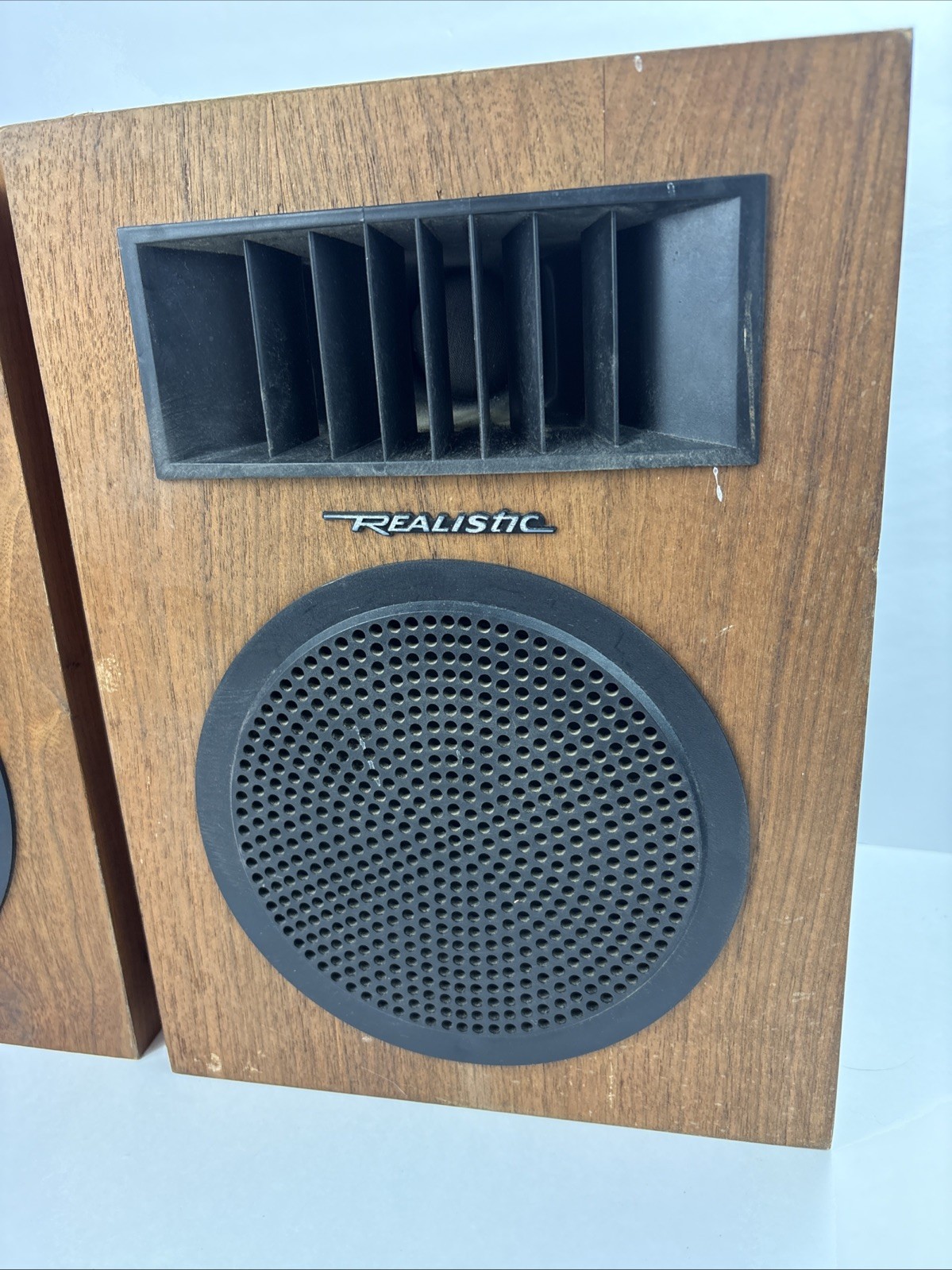 VINTAGE 70s Radio Shack Realistic Minimus-5 Tandy Wood Bookshelf Speaker 40-255B