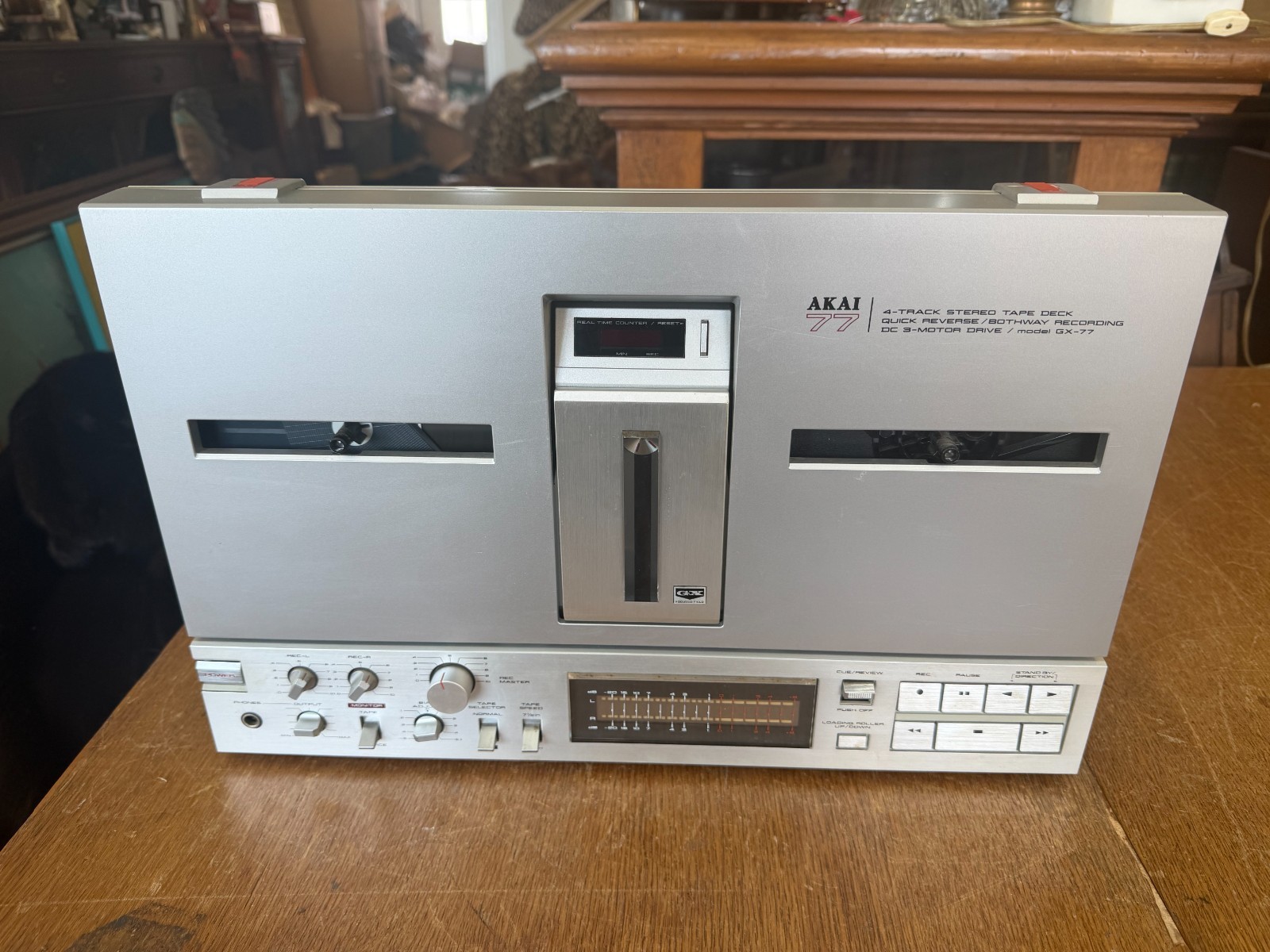 Vintage Akai GX-77 Four Track Stereo Tape Deck Reel to Reel Player with Manual