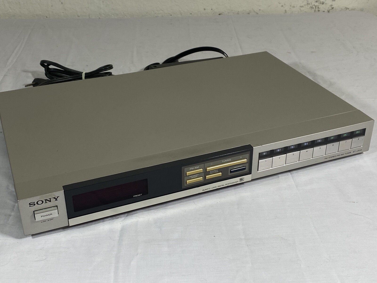 Vintage Sony ST-JX44 AM/FM Digital Stereo Tuner Made In Japan Tested 1981