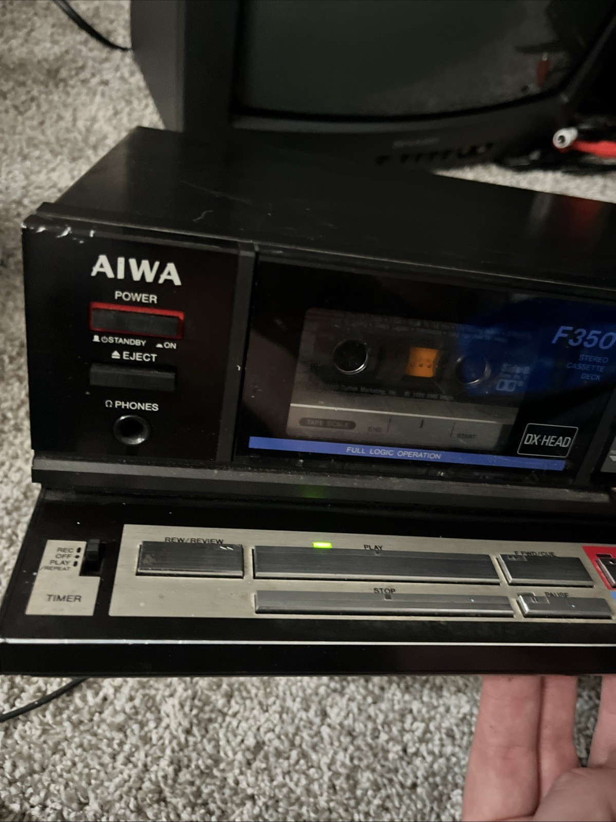 Serviced/Working/ AIWA F350 Cassette Deck. READ TESTED WORKS RETURNS ACCEPTED