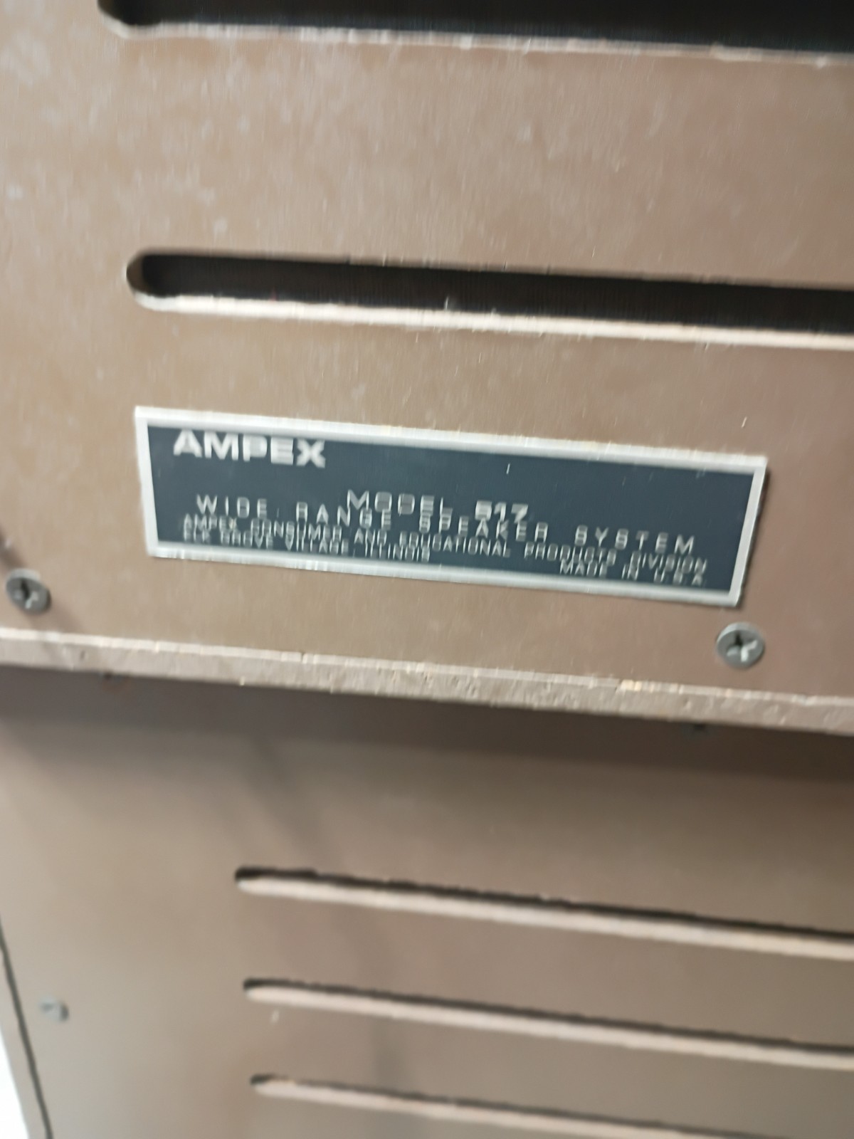 Ampex Model 517 Wide Range Speaker System Vintage Retro Speakers 1972 Tested