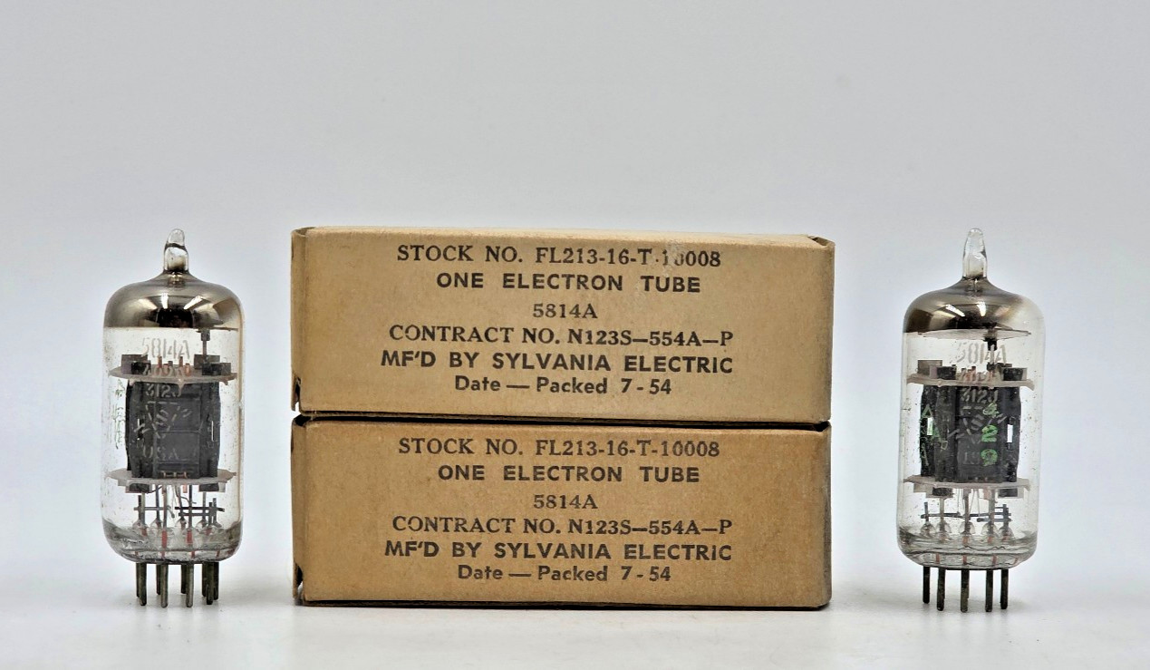 5814A Match Balance 2 Tubes Triple Mica New (New Old Stock) 1Year Warranty 12AU7