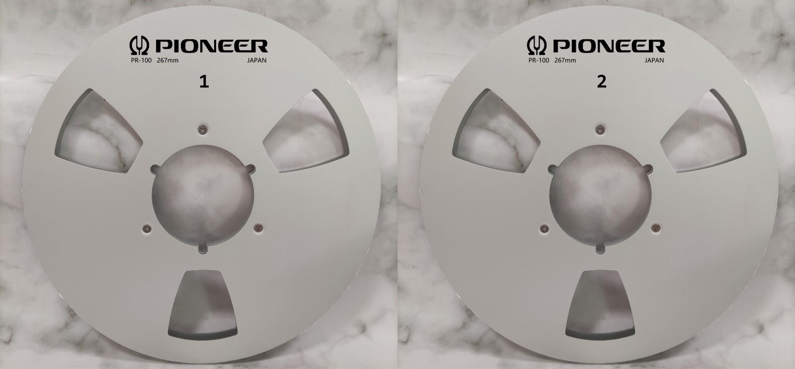 One Pair 10.5” silver Pioneer Tape reel High Quality Aluminum Take Up Reel
