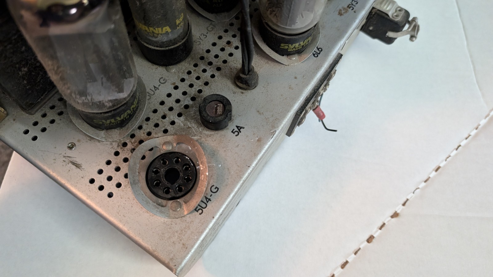 Vtg Rauland-Borg 1960A Tube Amplifier 175 Watts For Repair