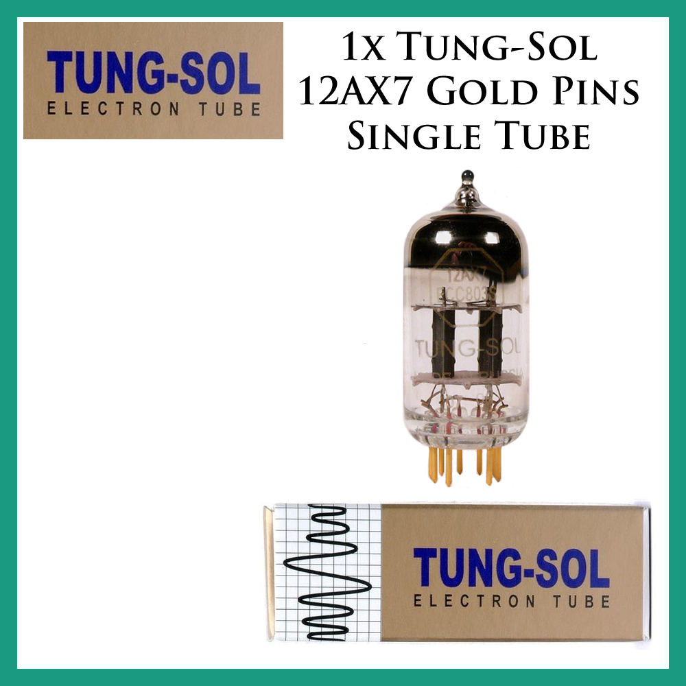 New 1x Tung-Sol Gold 12AX7 / ECC803S | Gold Pins | One / Single Tube | Free Ship