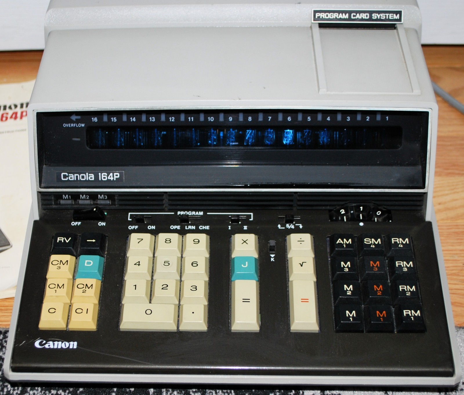Vintage 70’s Canon Canola 164P Desktop Calculator Nixie Tubes old Computer Japan