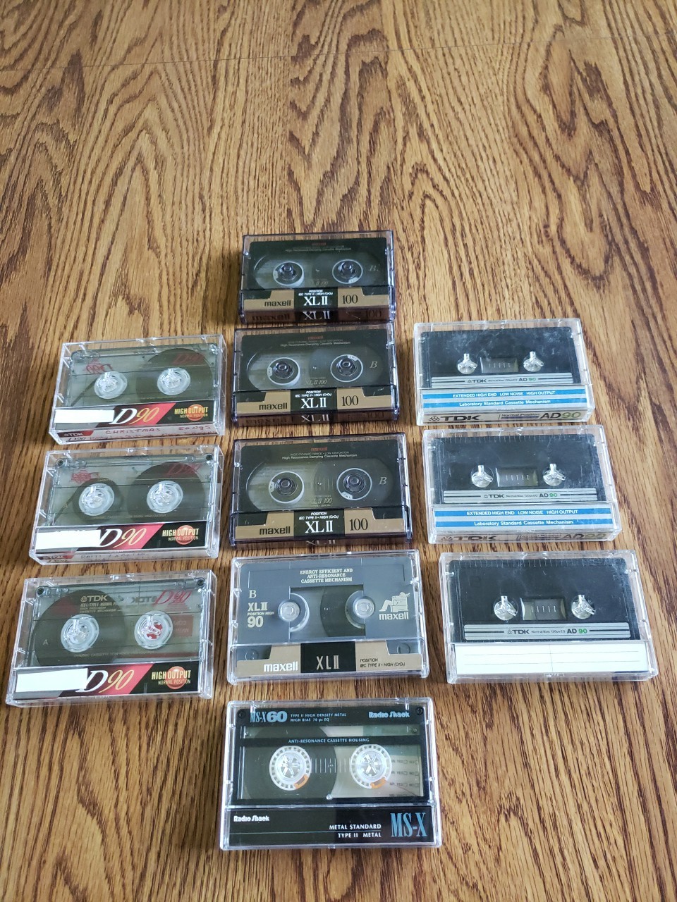 Lot Of 11 Gently Used Blank Cassette Tapes Maxell XLII, TDK AD90, TDK D90 VGC