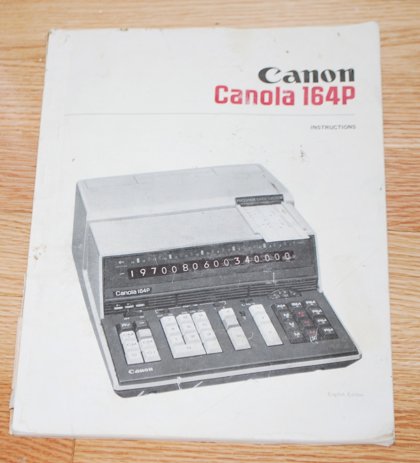 Vintage 70’s Canon Canola 164P Desktop Calculator Nixie Tubes old Computer Japan