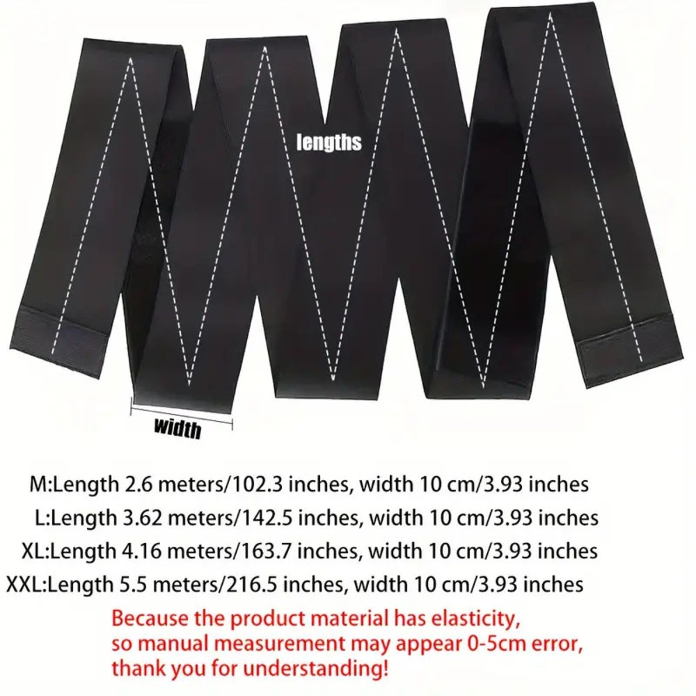 Wrapped Elastic Detachable Body Slimming Tummy Control Belt Black Comfort Relief