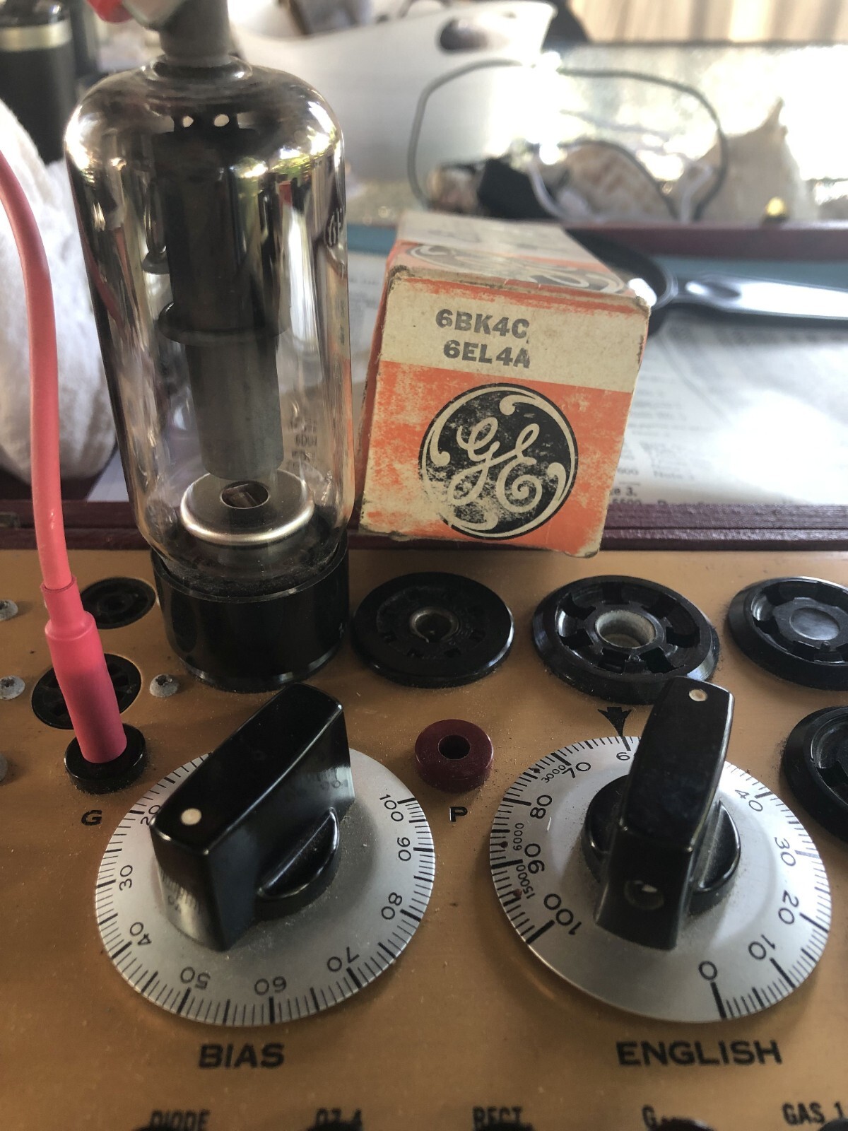 1 Unlabeled 6EL4A, 6BK4C Vacuum Tube USA. In a GE Box. Box. Tests Good See Pic.