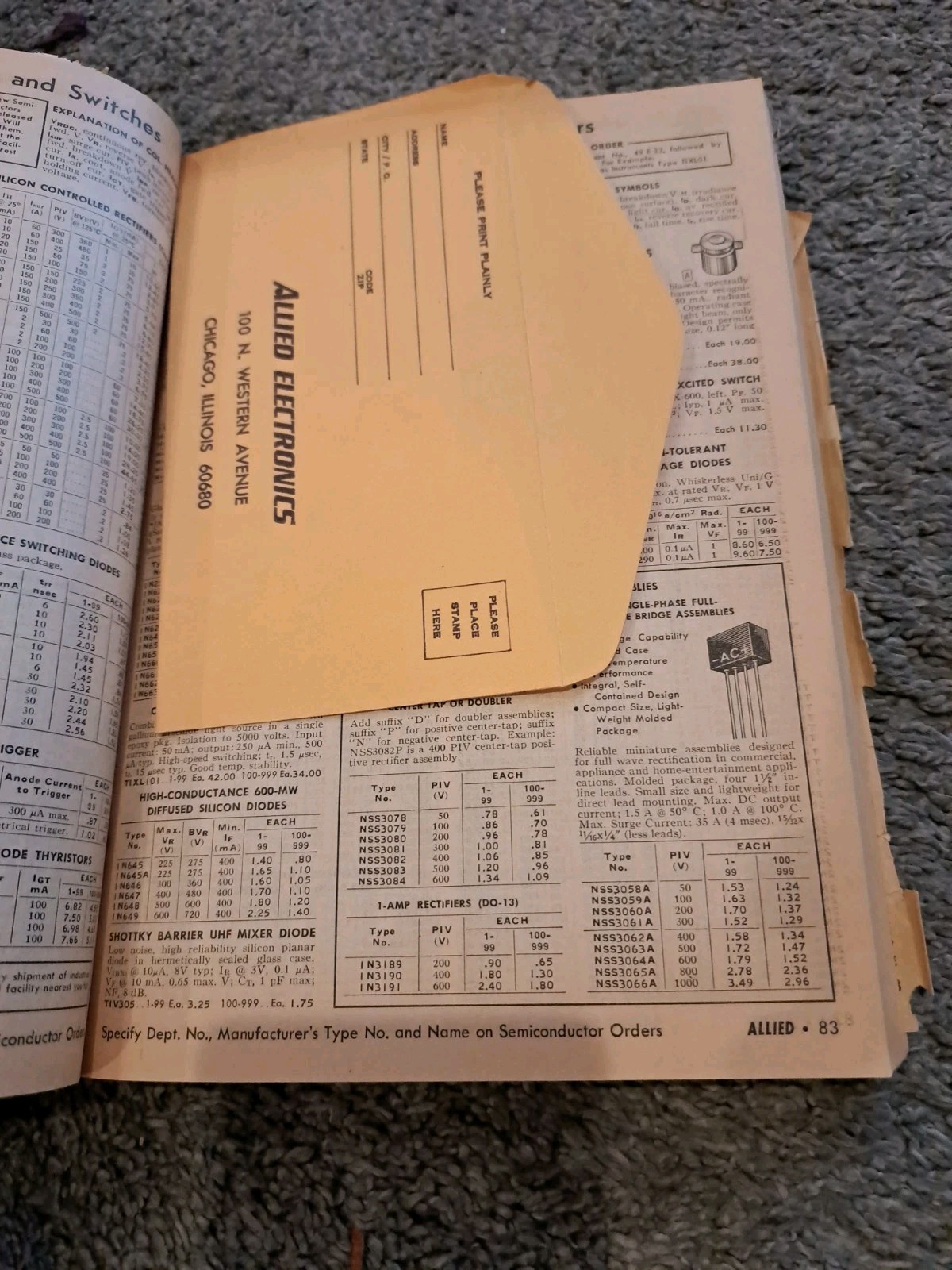 Vintage 1968 Allied Industrial Electronics Catalog No. 680