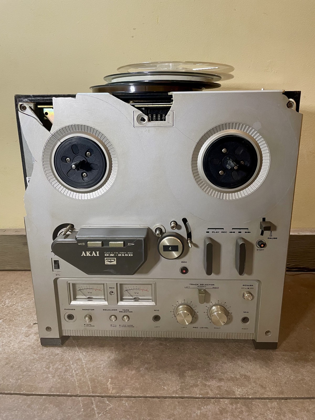 AKAI GX‑215D Reel‑to‑Reel Tape Deck 3 Motor 3 Head Stereo Parts/Repair READ!