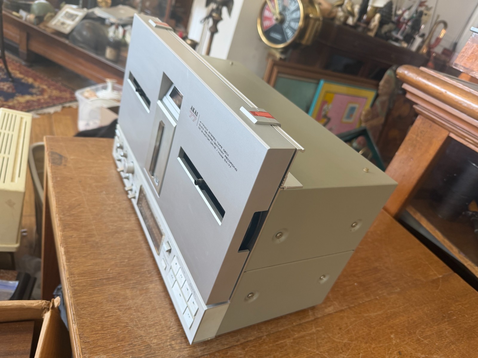 Vintage Akai GX-77 Four Track Stereo Tape Deck Reel to Reel Player with Manual