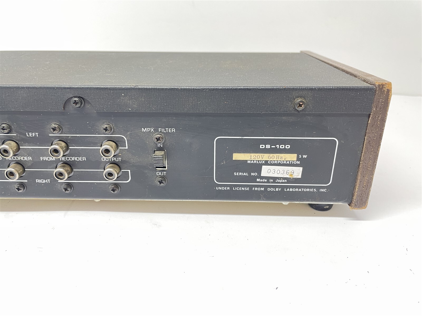 Marlux DS-100 Dolby Noise Reduction Unit For Cassette Deck Made in Japan