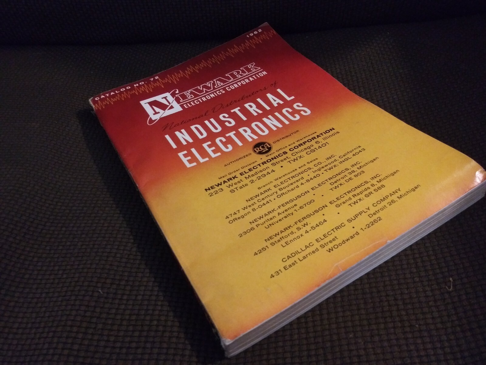 1962 Newark Electronics Industrial Electronics Catalog No. 72 RCA