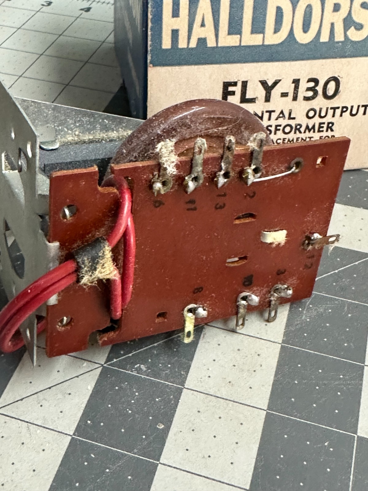 VINTAGE Halldorson Fly-130 Power Horizontal Output Transformer Philco 90-deg