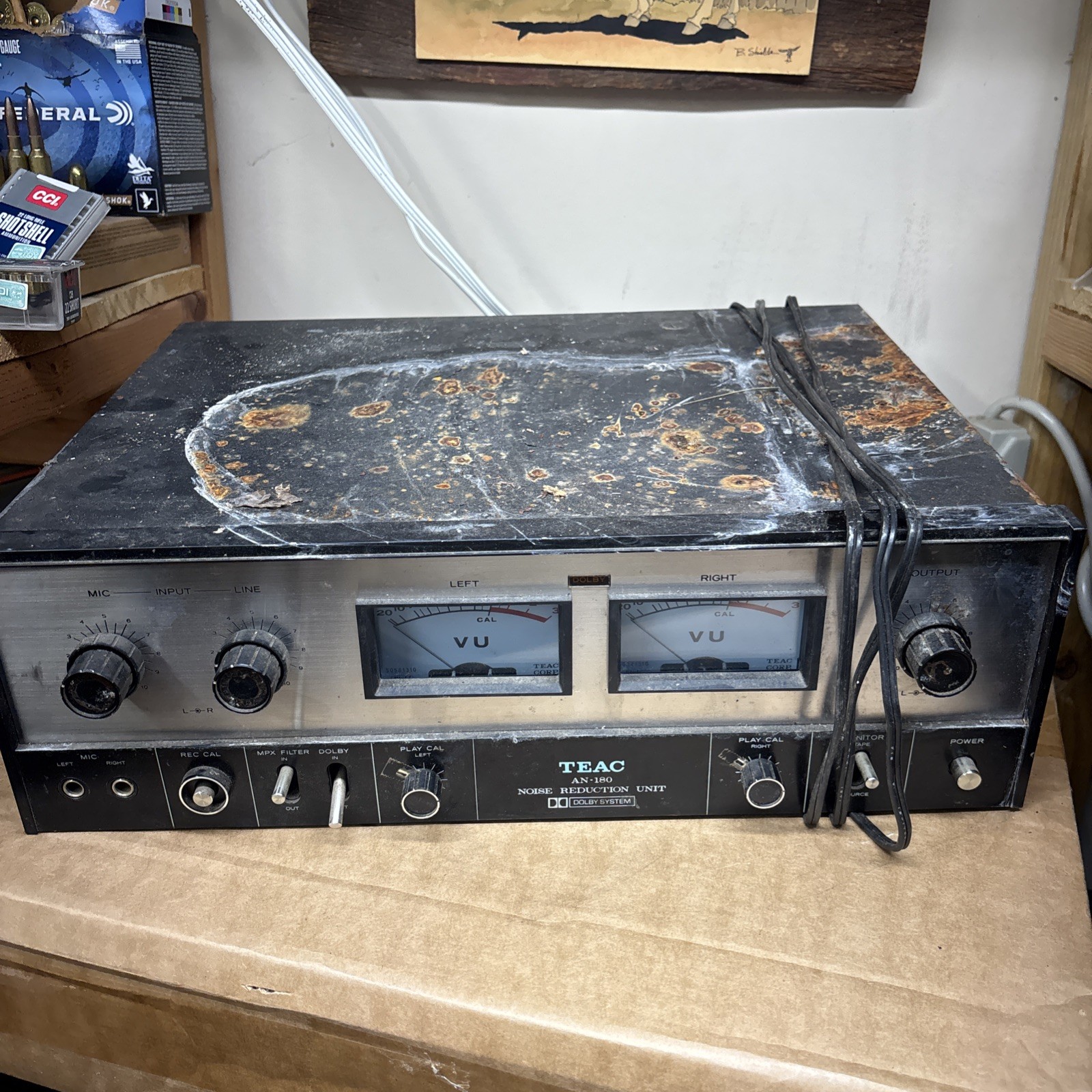 TEAC AN-180 Noise Reduction Unit Dolby System with Cables – Power Tested Only