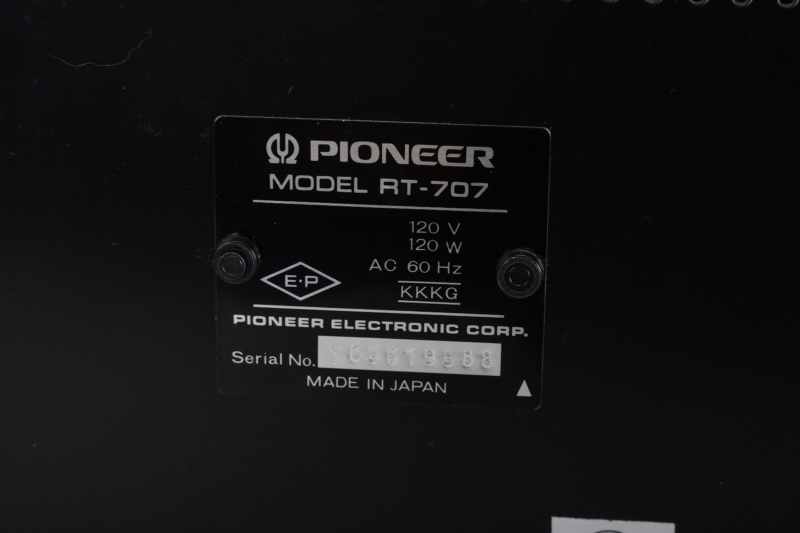 Pioneer RT-707 Reel to Reel Player Recorder Direct Drive Auto Reverse – Fair