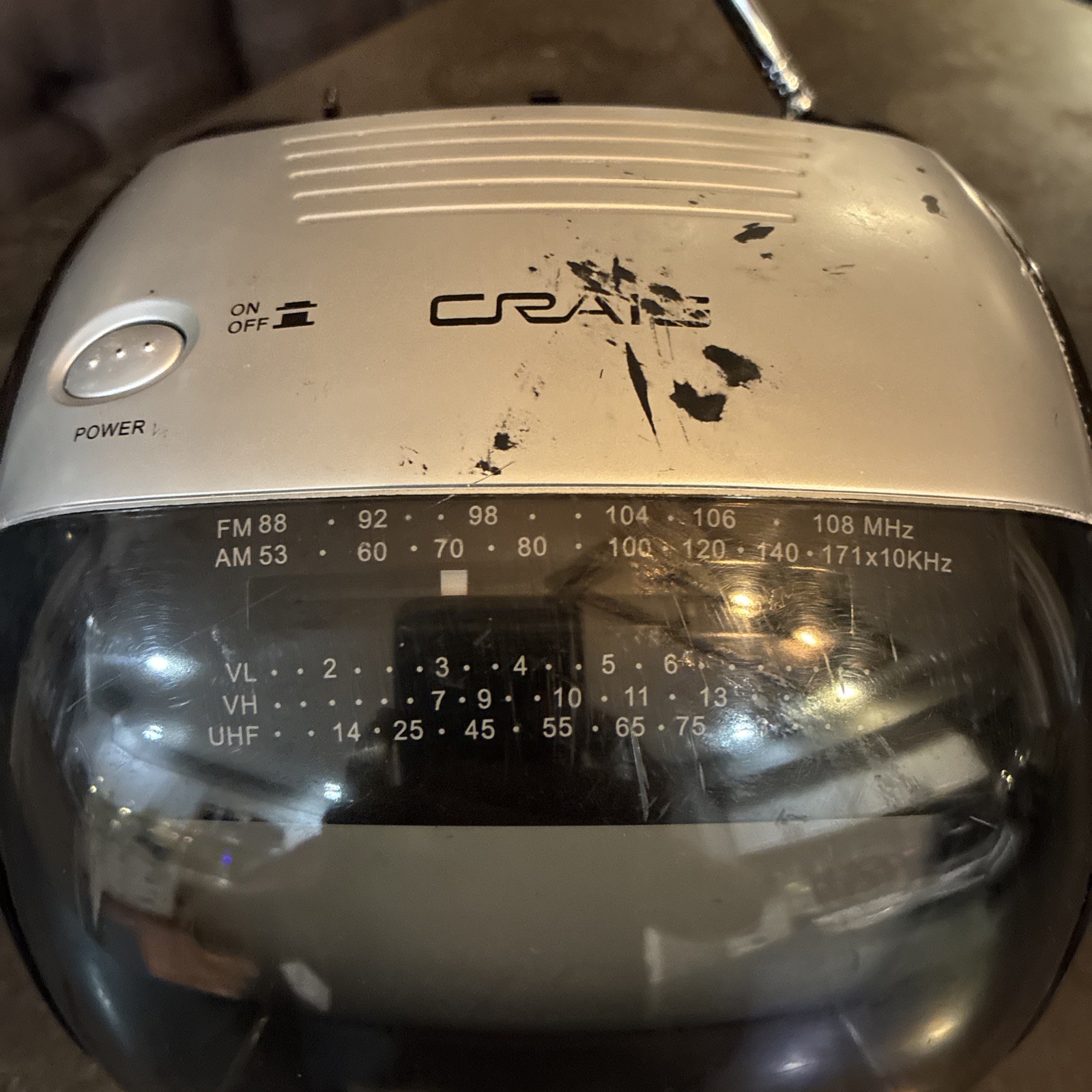 Vintage Craig Portable BW TV And Radio Model CTV55