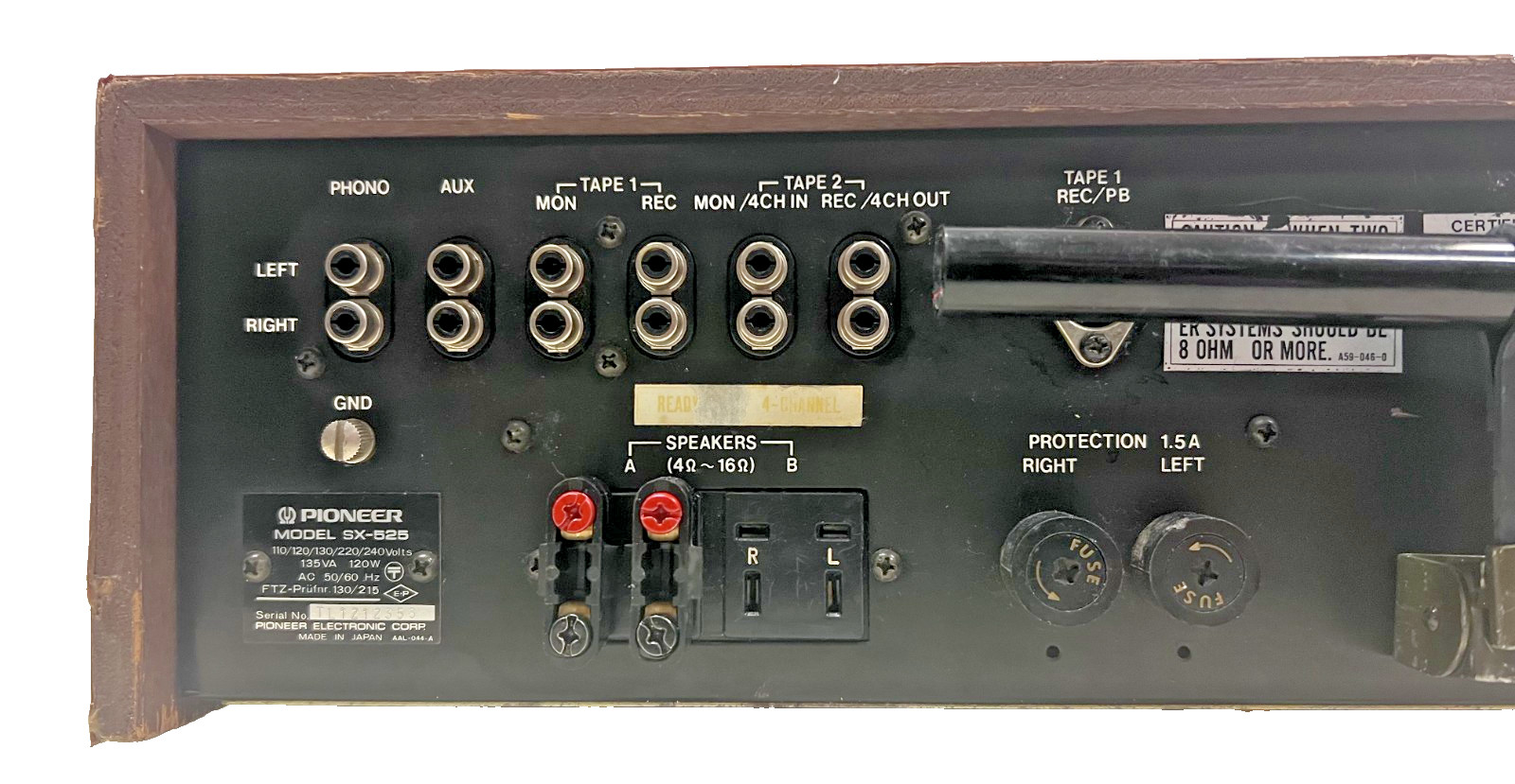 Vintage Pioneer SX-525, 110-240V, 13W AM/FM Receiver, 1972, Fully Serviced
