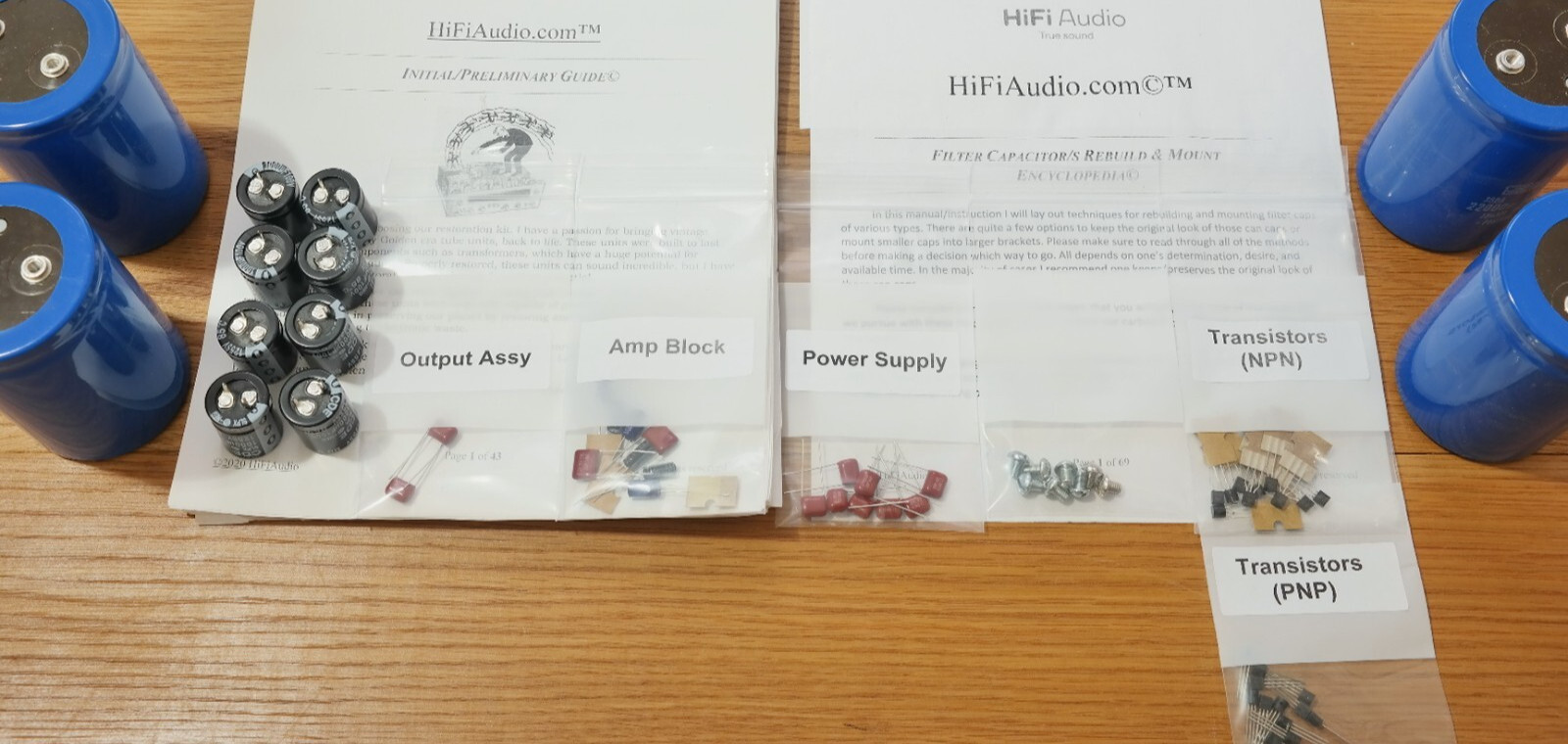 Adcom GFA-5500 amplifier amp restoration recap upgrade kit repair capacitor