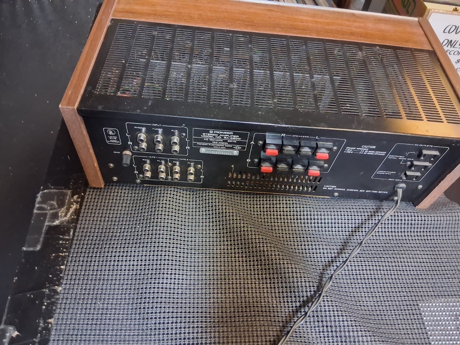 Pioneer SA-6800 Stereo Amplifier Vintage Tested Working Japan Made Wood Retro