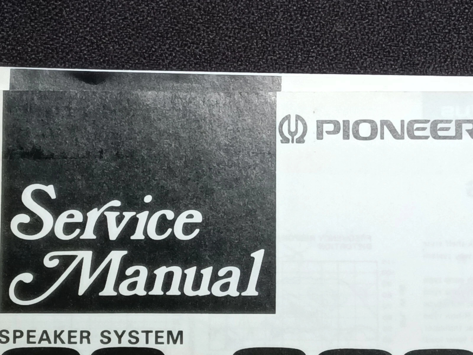 PIONEER CS-A500 CS-A700 Speaker System Service Manual Original