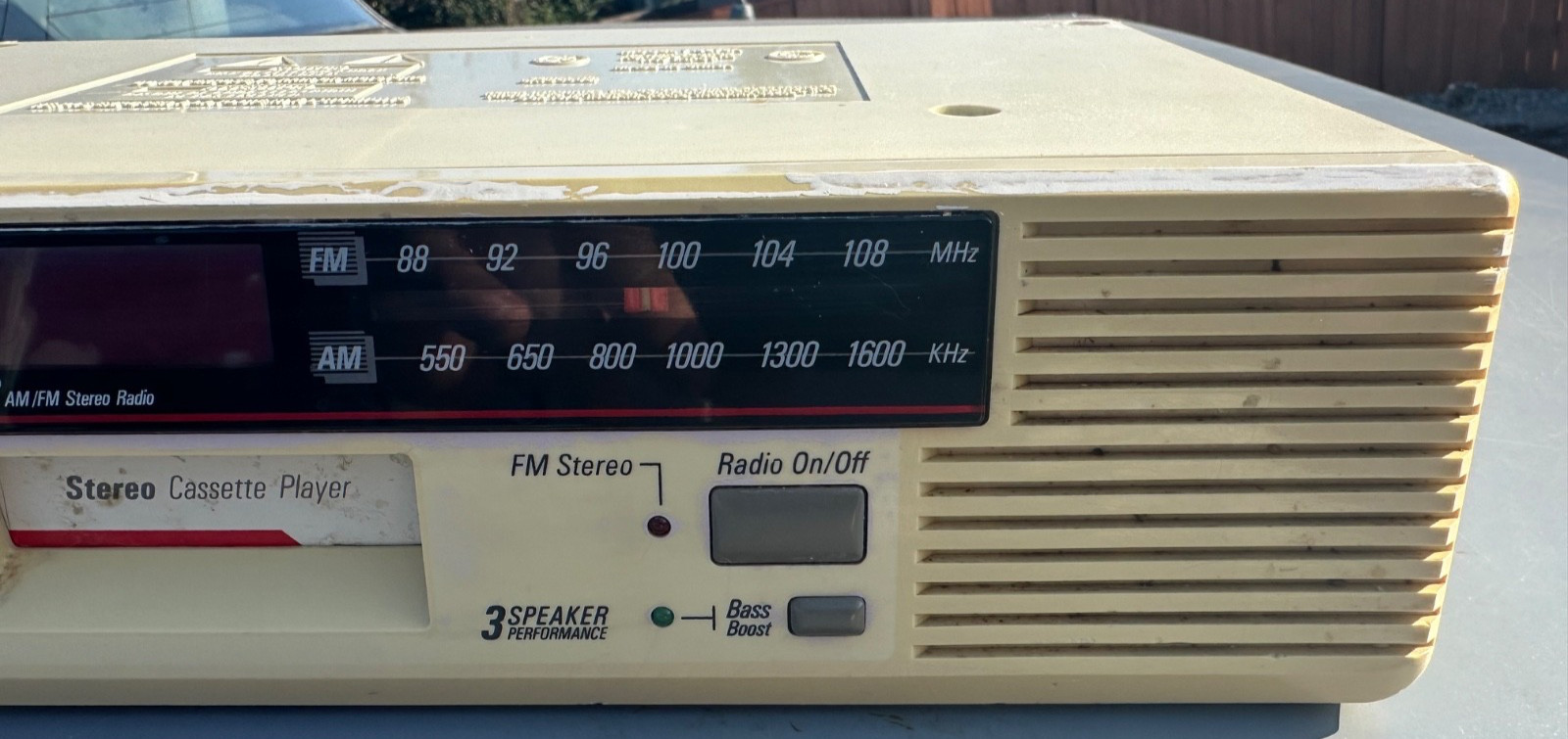 Vtg GE Spacemaker Clock/Radio/Cassette Player Model 7-4275A Works READ BELOW