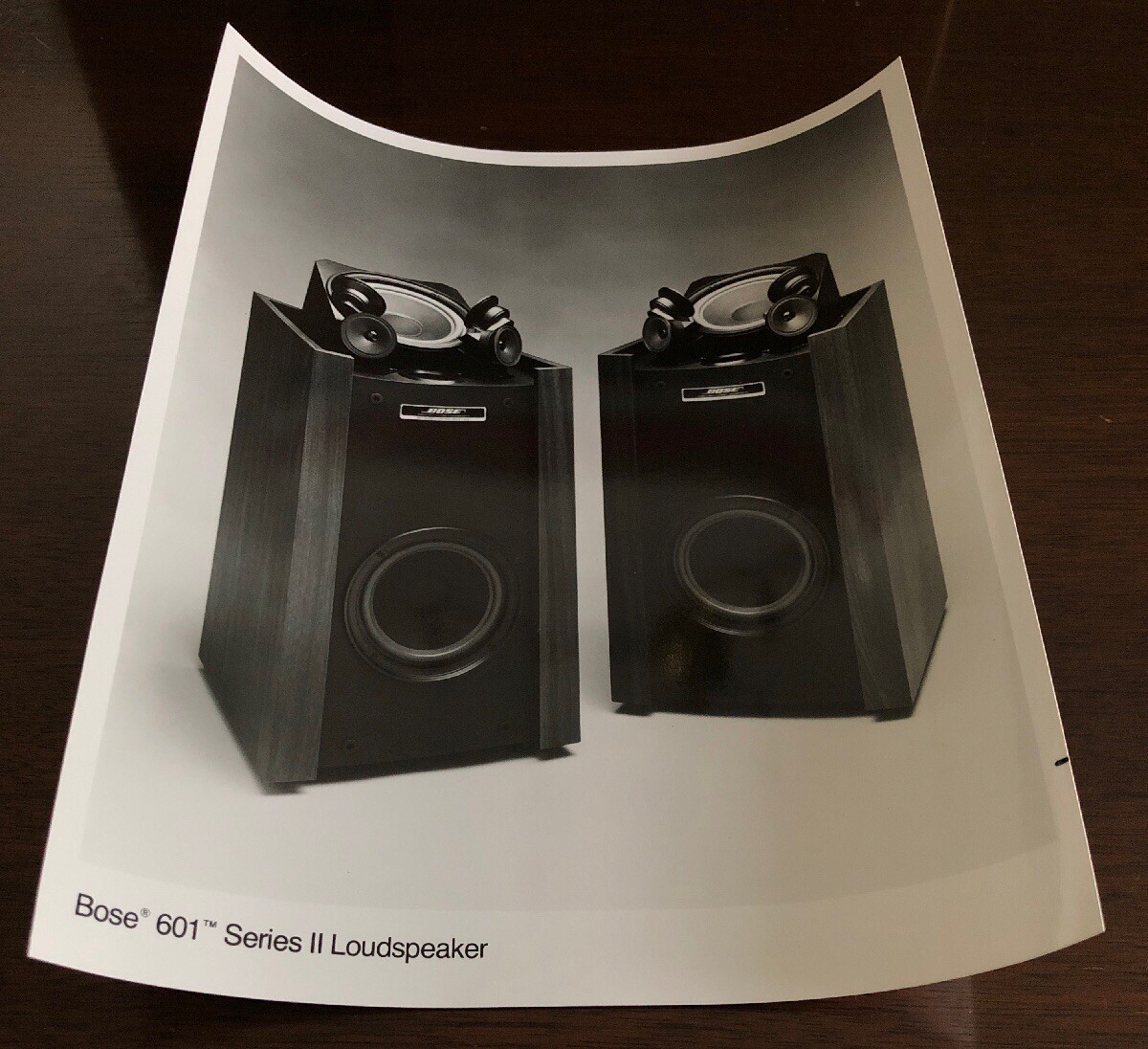 BOSE 601 SERIES II ORIGINAL GLOSSY BLACK AND WHITE PHOTO AD M333x