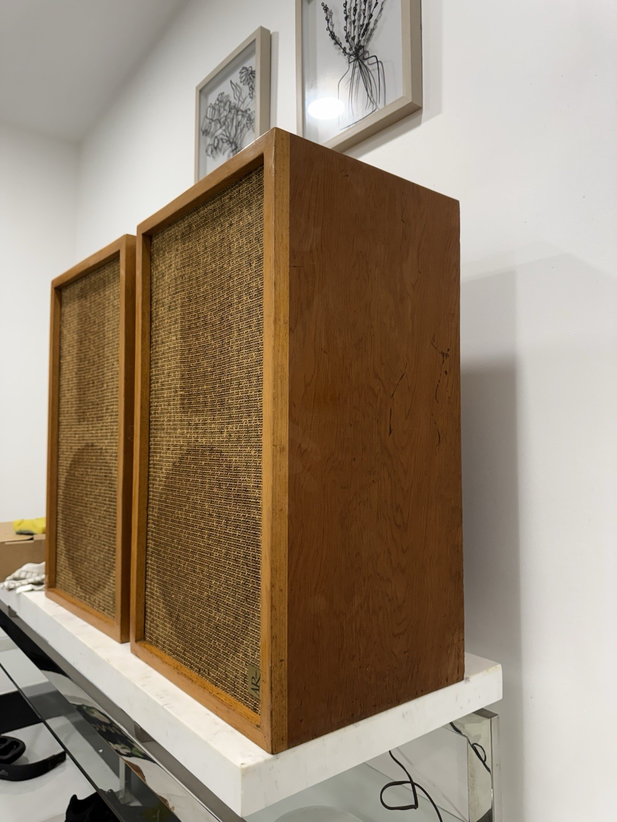 Vintage AR-2 Speakers Pair w/ Boxes + Harman Kardon TP-200 Tube Preamp