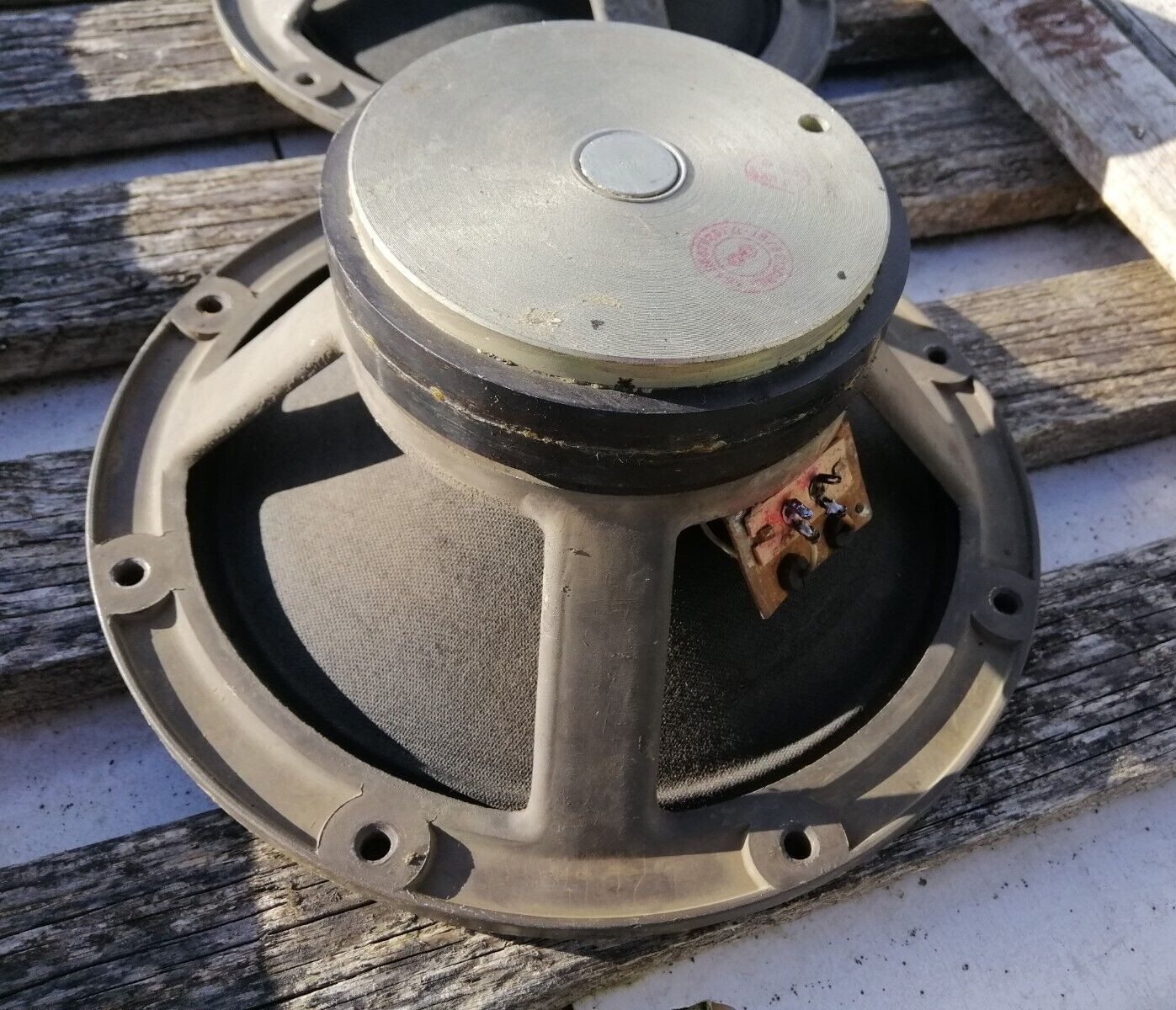 (x2) Pair of 11 inch paper full-range speakers 25GD18, vintage, USSR, Ferrit Mag