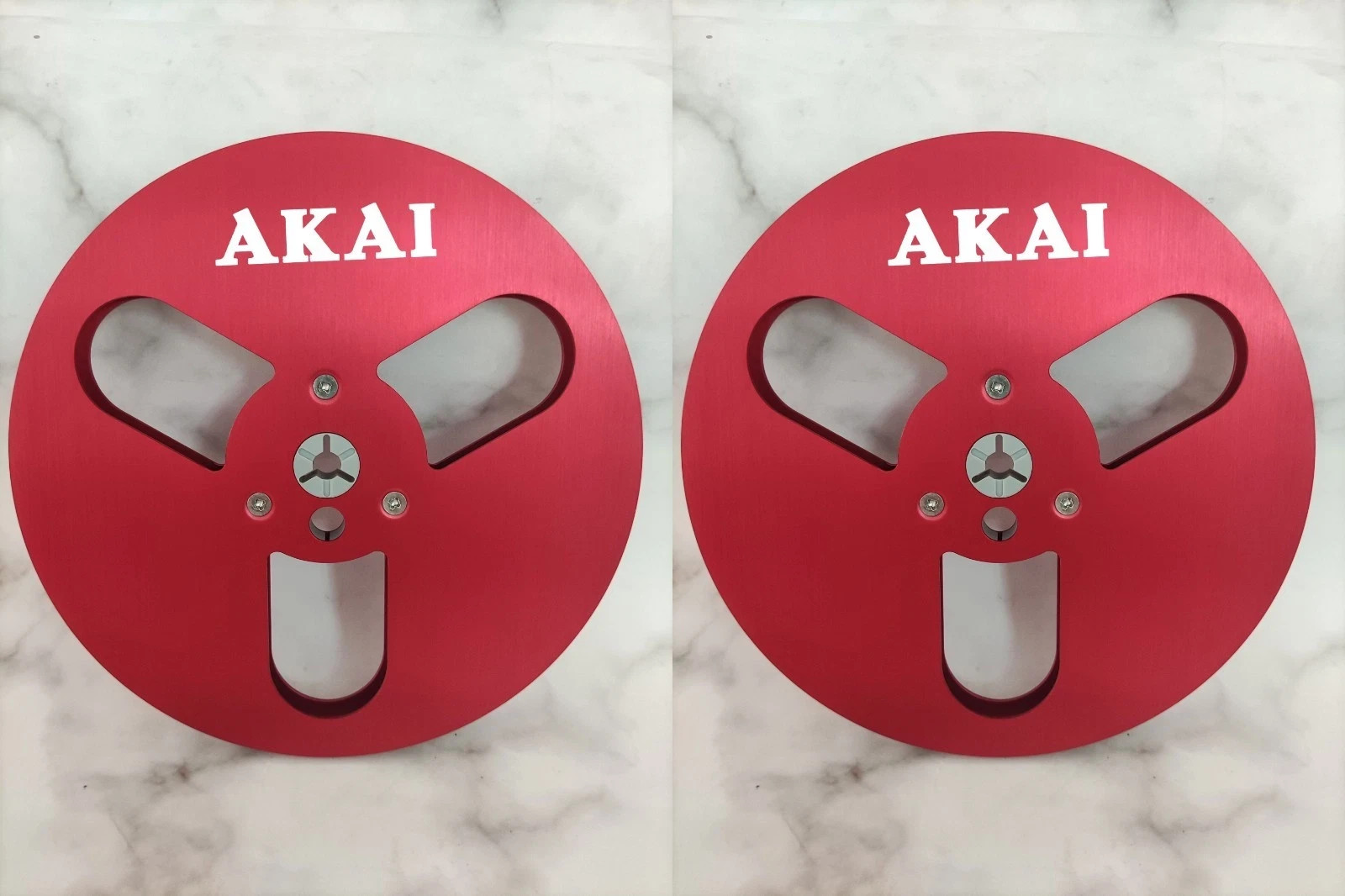 1 Pair 7” silvery AKAI Light Aluminum Reel to Reel Take Up Reel for AKAI GX-77