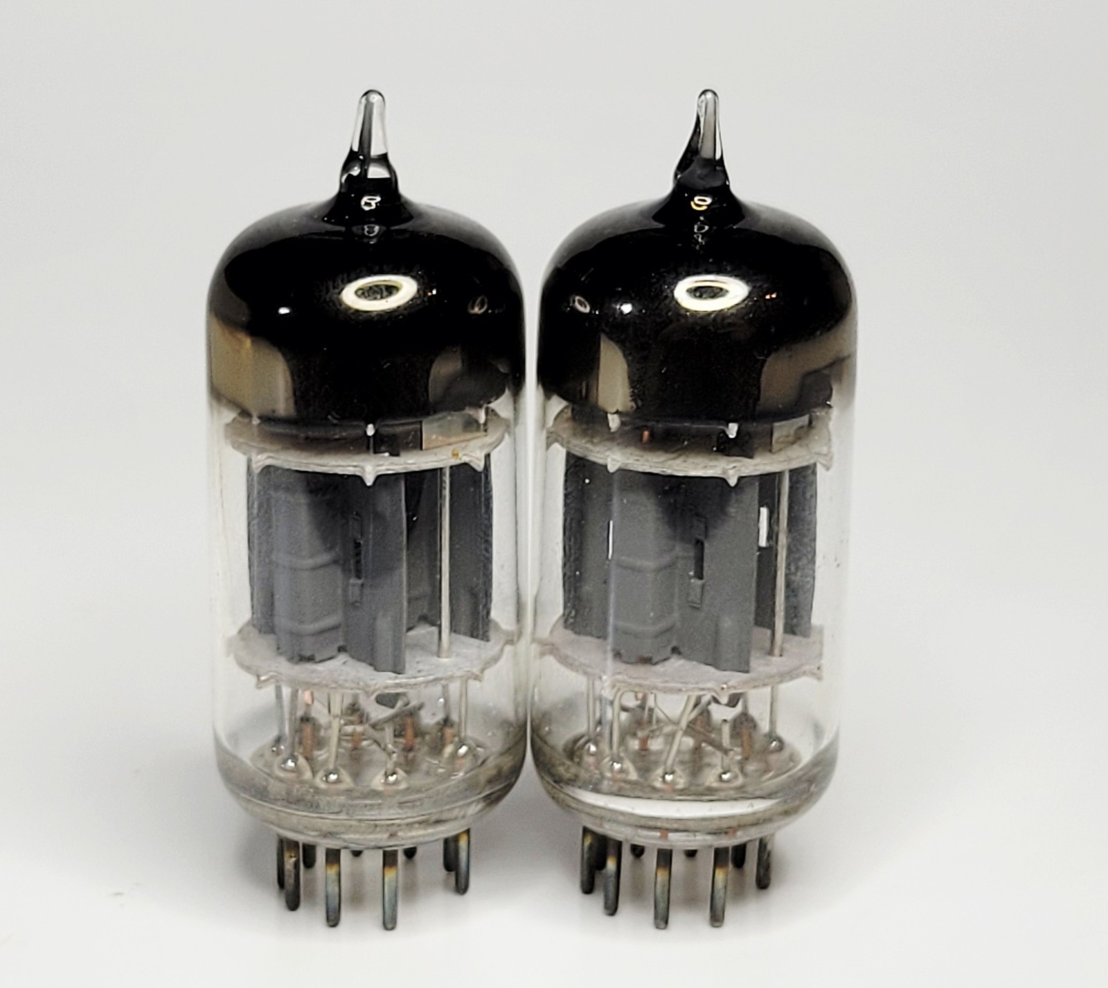 Pair Sylvania 6189 12AU7WA Gray plates Triple Mica Dual-Stabilizer Hickok Tested