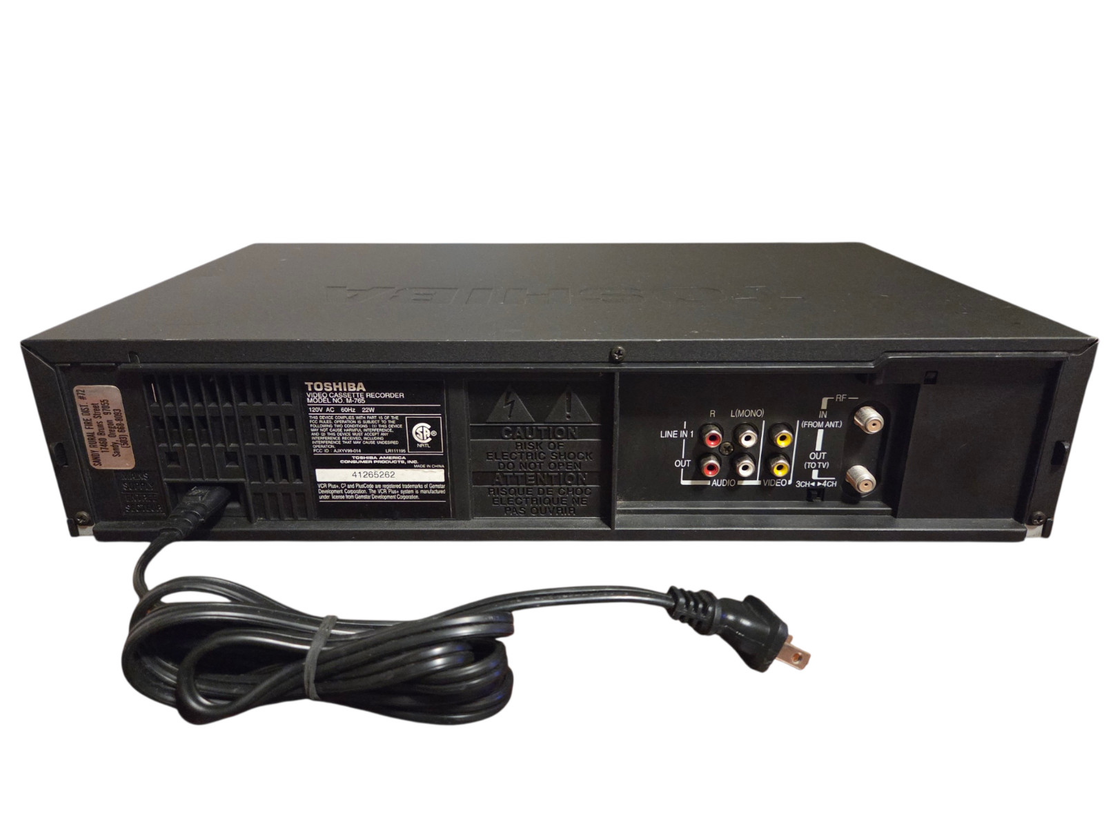 Toshiba M765 6 HEAD Cinema Series VCR VHS Player Remote HDMI Converter Serviced