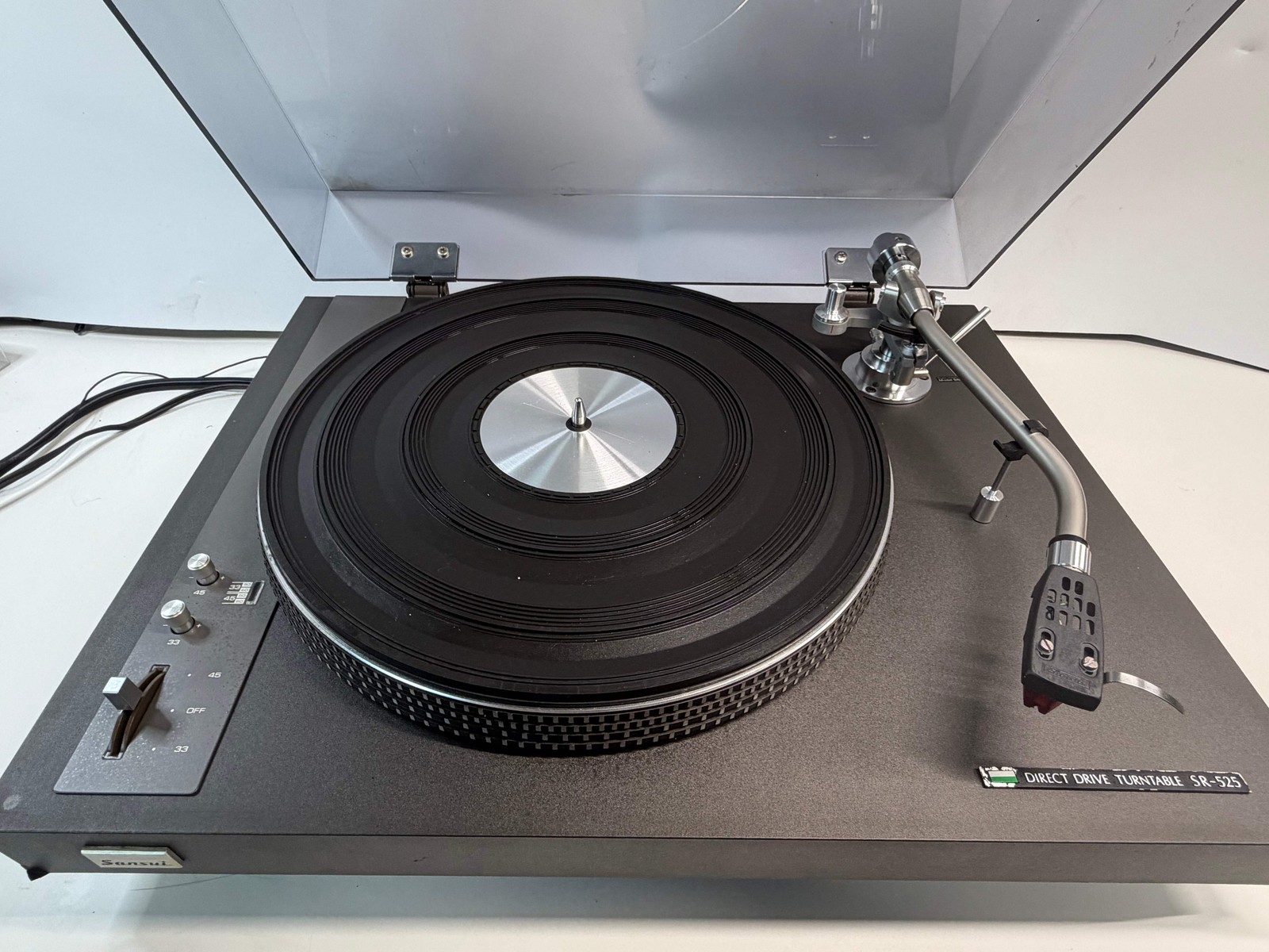 Sansui SR-525 Turntable w/ Micro Seiki MA-202 Mk II Tonearm & Ortofon 2M