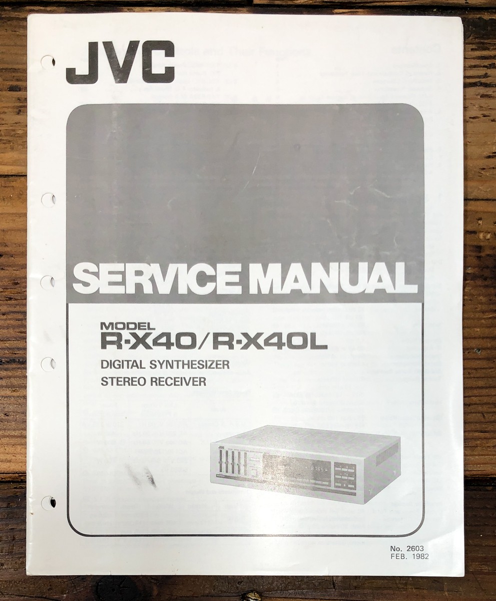 JVC R-X40 Amplifier Service Manual *Original*