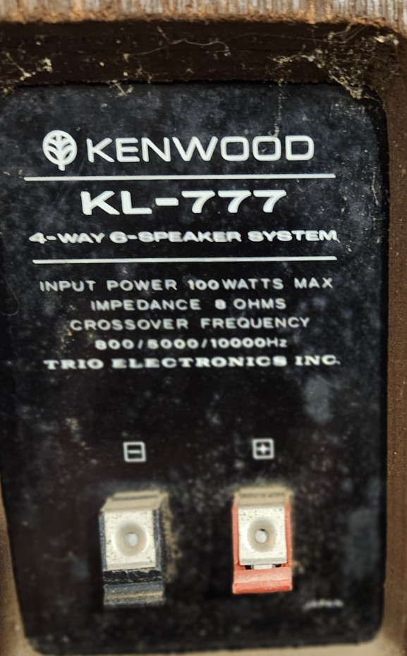 Vintage Kenwood KL-777 Stereo Floor Speaker Wood Grain Tested Working Single