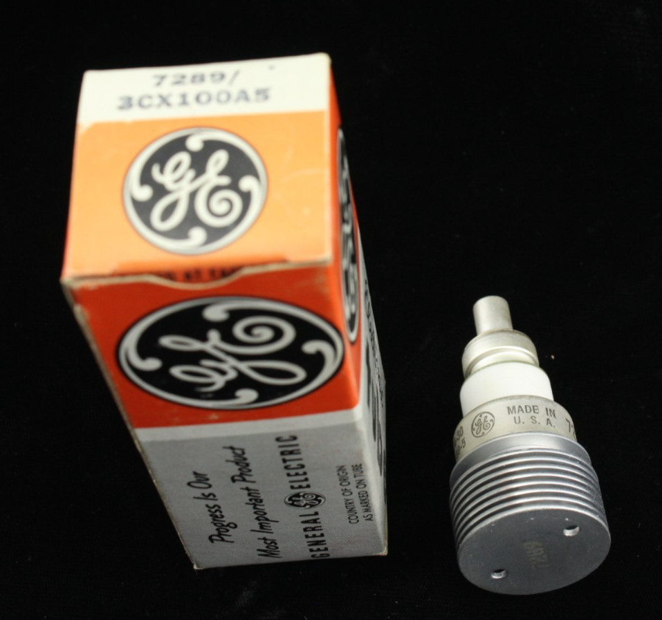 New Qty 1 GE 7289 3CX100A5 UHF Power Triode Vacuum Tube 6.0V Heater NOS USA