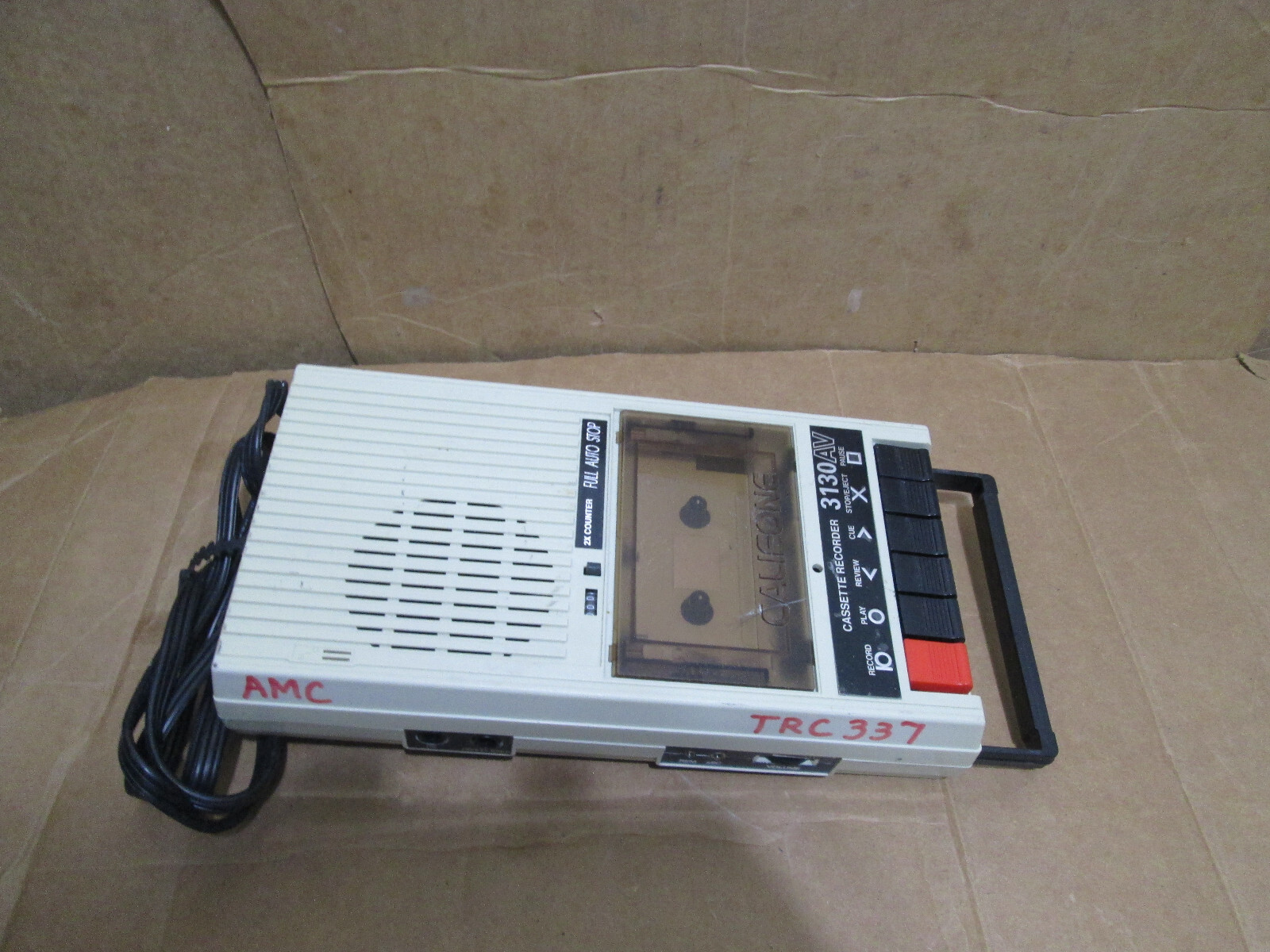 Califone 3130AV Portable Classroom Cassette Player And Recorder