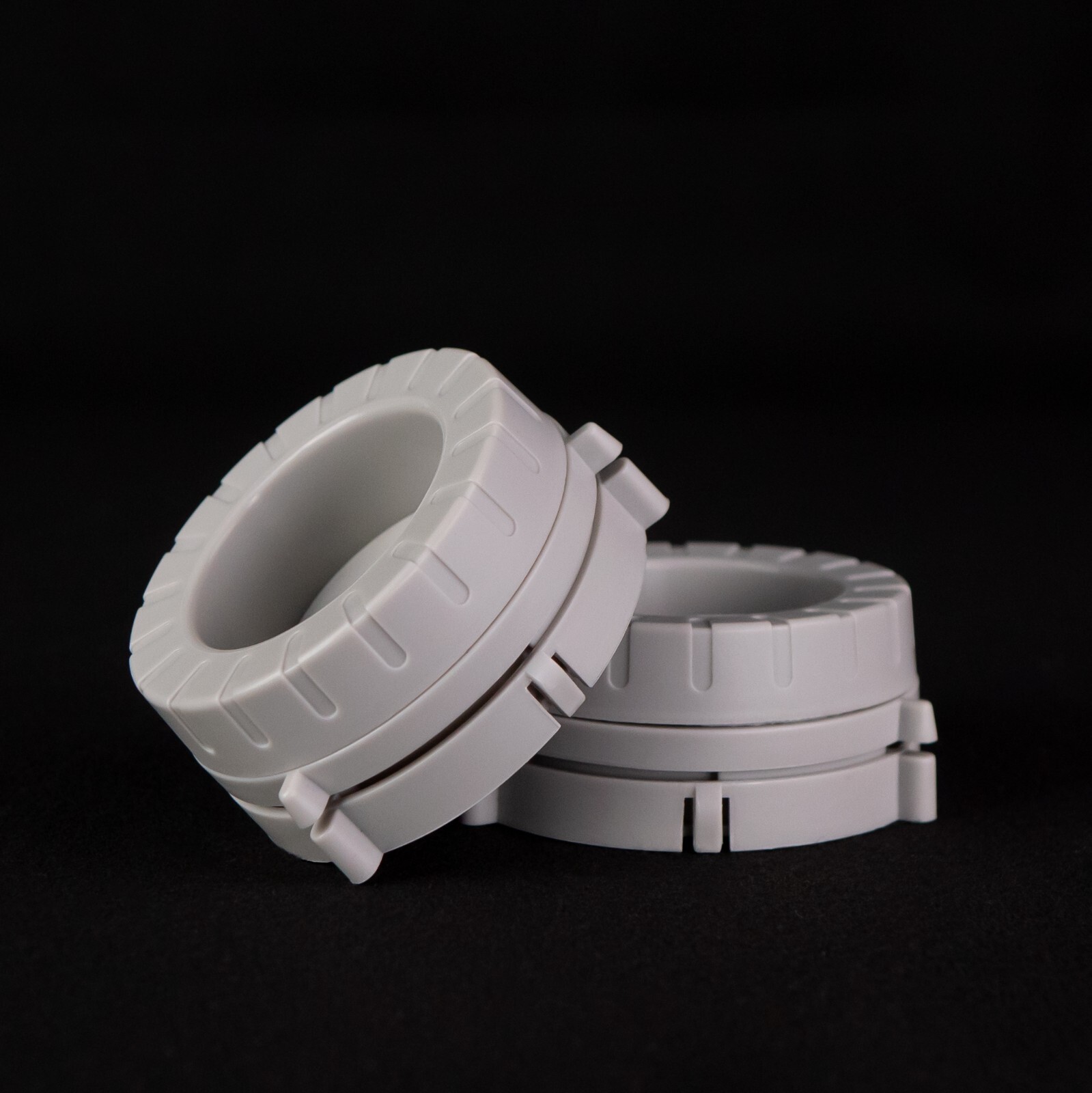2X Studevox Off-White Nab Hub Adapters Clamp For 1/4″ Inch Open Tape Reels