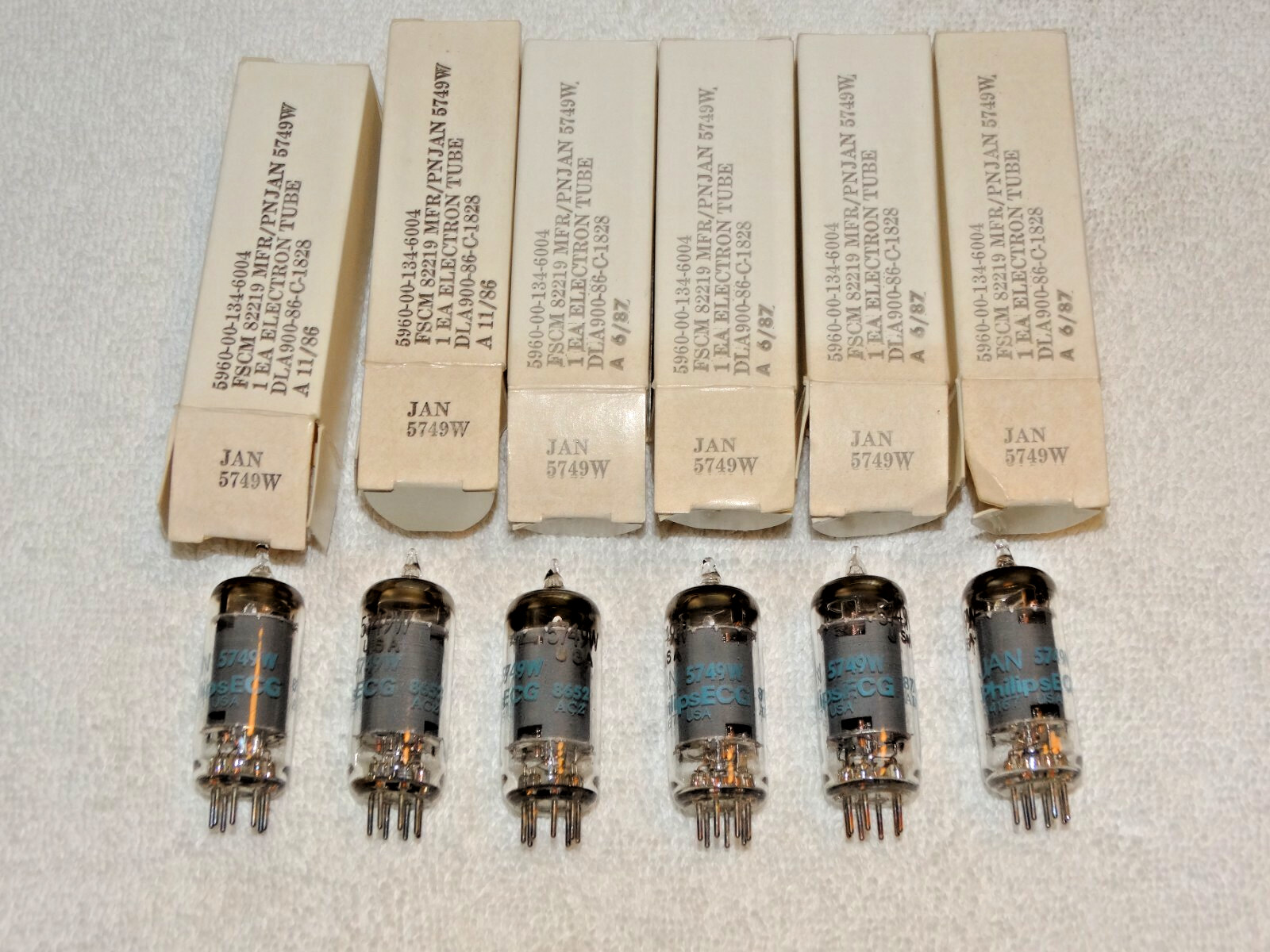 1 x JAN-5749w (6BA6) Phillips ECG Tubes*Mil Specs*NOS*NIB*(6 Available)